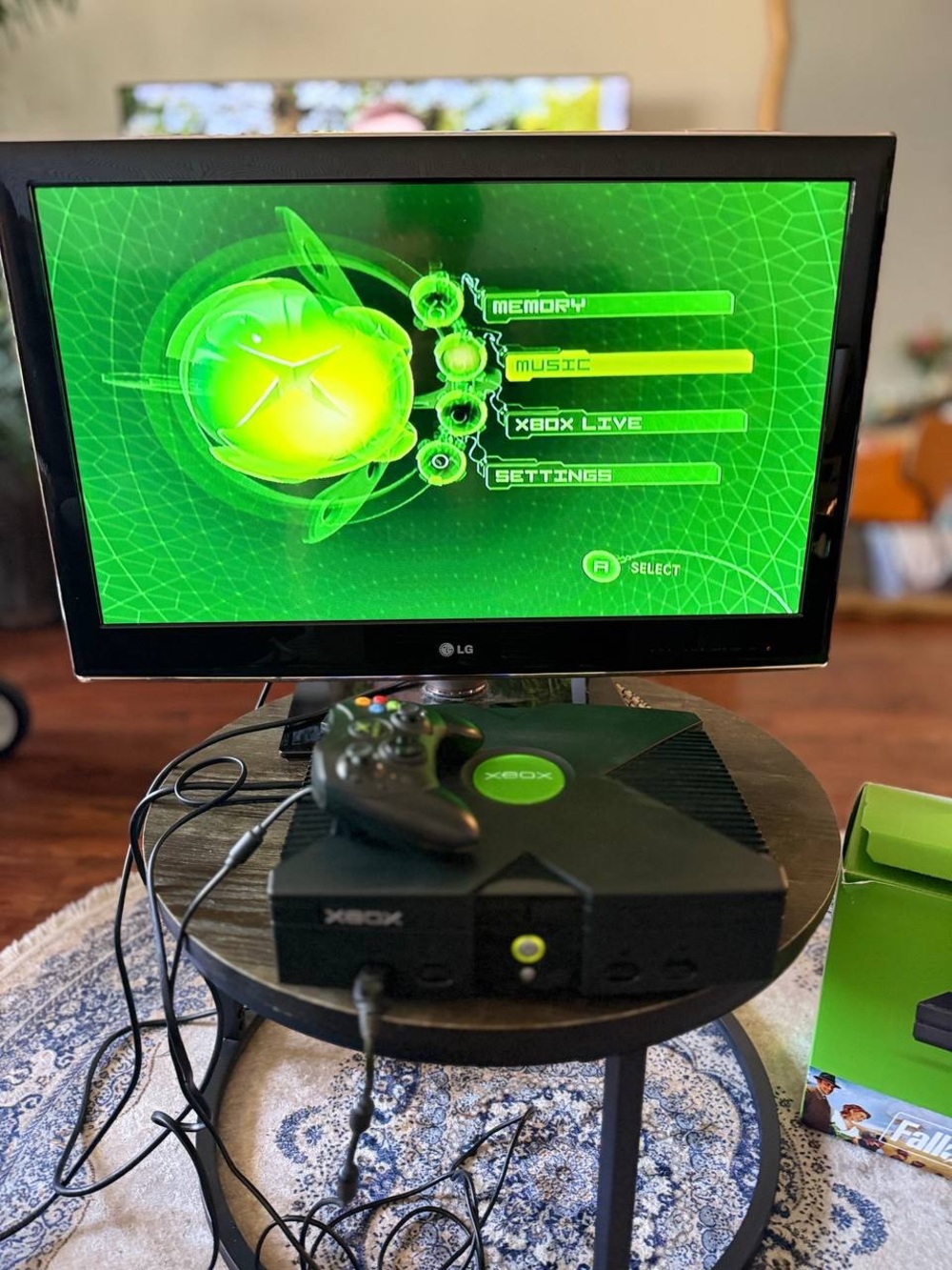 Original Xbox Console, Controller, Cables All Tested Working W/ Ghost Recon Game